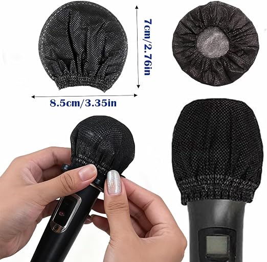 Lot #: 214 100 Pcs Non-Woven Microphone Cover Disposable, Hygiene Covers - Image 2