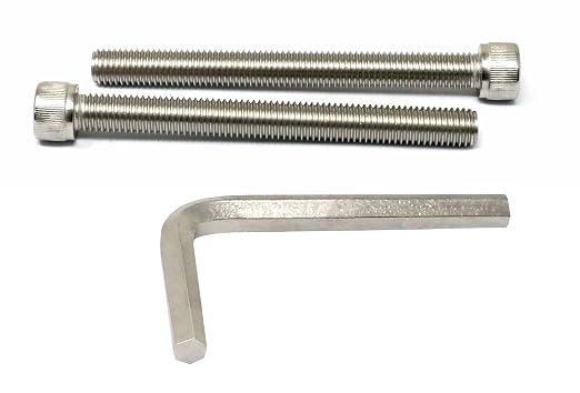 Lot #: 2251 2 Pcs Thread Pitch 1.75 mm Stainless Steel 304 Hex Socket Head Cap Screws Bolts Kit, Black alloy steel
