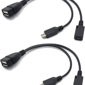 Lot #: 2634 2-in-1 Micro USB to USB Adapter (OTG Cable + Power Cable)