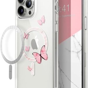Lot #:143 i-Blason Halo MagSafe Case for iPhone 13 Pro – Butterfly Pink