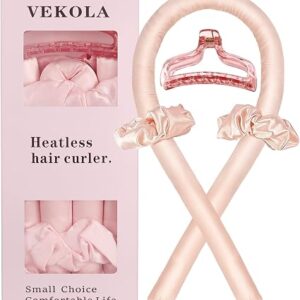 Lot #:126 Heatless Hair Curler for Long Hair, Pink