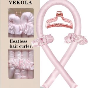 Lot #:104 Heatless Hair Curler for Long Hair, Light Pink