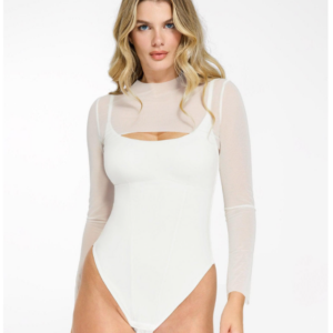 Lot #: 1179 Bodysuit Sheer Mesh Cutout Set, Size :XS Colour: White
