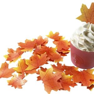 Lot #: 185 Edible Fall Leaves Set of 35 Thanksgiving Day Cake Decorations