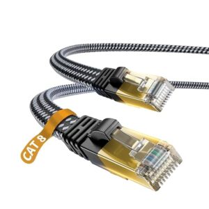 Lot #: 212 Ethernet Cable, Black 0.5M 2 Packs Nylon Braided