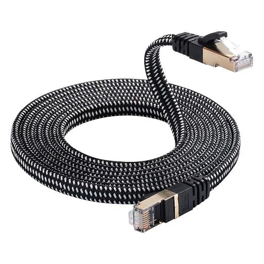 Lot #: 212 Ethernet Cable, Black 0.5M 2 Packs Nylon Braided - Image 2