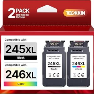 Lot #: 248 High Capacity Combo Pack for Canon 245XL/Black and The 246XL/Color Works for Canon