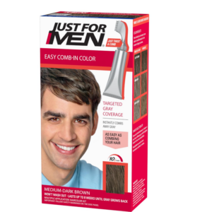Lot #: 1301 JUST FOR MEN Easy Comb-In Color, No-Mix, Medium-Dark Brown A-40