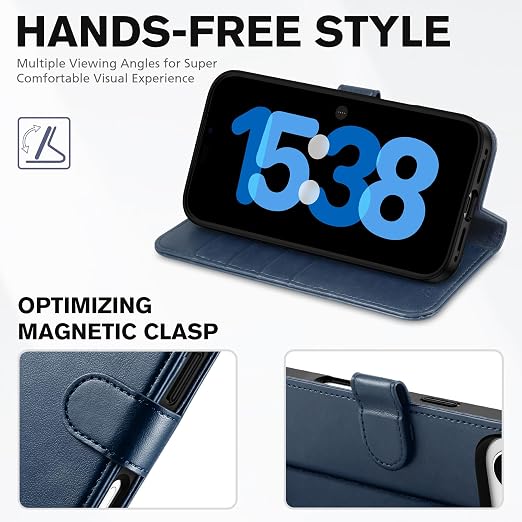 Lot #: 2421 Leather Wallet Magnetic Flip Stand Case for iPhone Air - Image 2