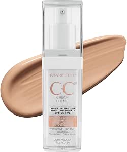 Lot #: 522 Marcelle CC Cream SPF 35, Light Medium, Complete Correction, Tinted Moisturizer