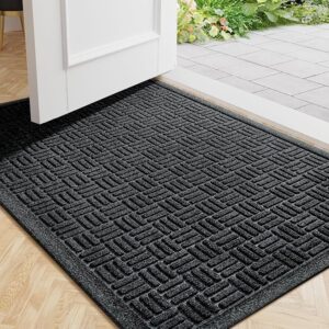 Lot #: 1058 Front Door Mat Outside Entrance Heavy Duty Welcome Mat, black