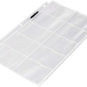 Lot #: 1400 Plastic Business Card Holder, Protector Sleeves for 3-Ring Binder