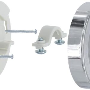Lot #: 1487 Shower Arm Stabilizer Bracket and Flange Cover, No Size, Chrome