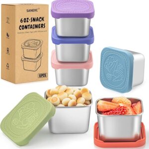 Lot #: 356 Snack Containers with Lids for Kids - 6 Pack