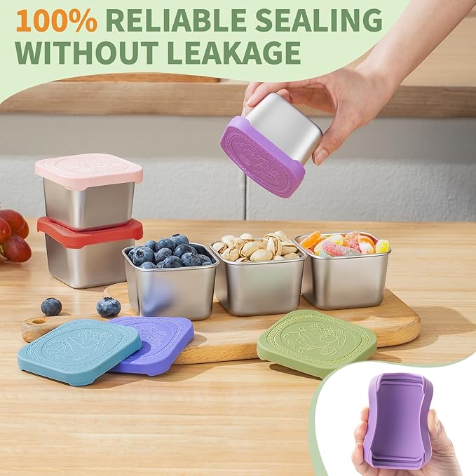 Lot #: 356 Snack Containers with Lids for Kids – 6 Pack - Image 2