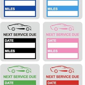 Lot #: 278 Static Cling Labels Easy Remove Oil Change Stickers