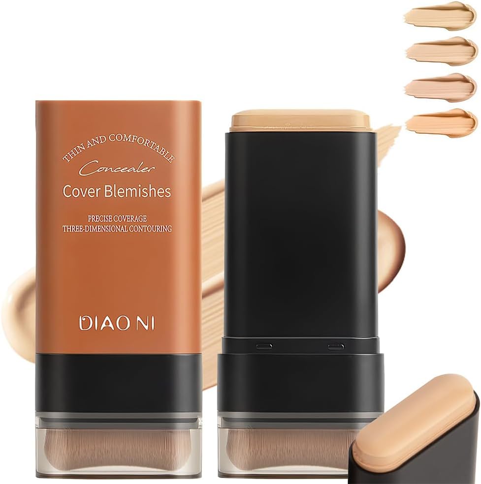 Lot #: 1409 2025 Latest Dual Head Design】Foundation Stick with Brush