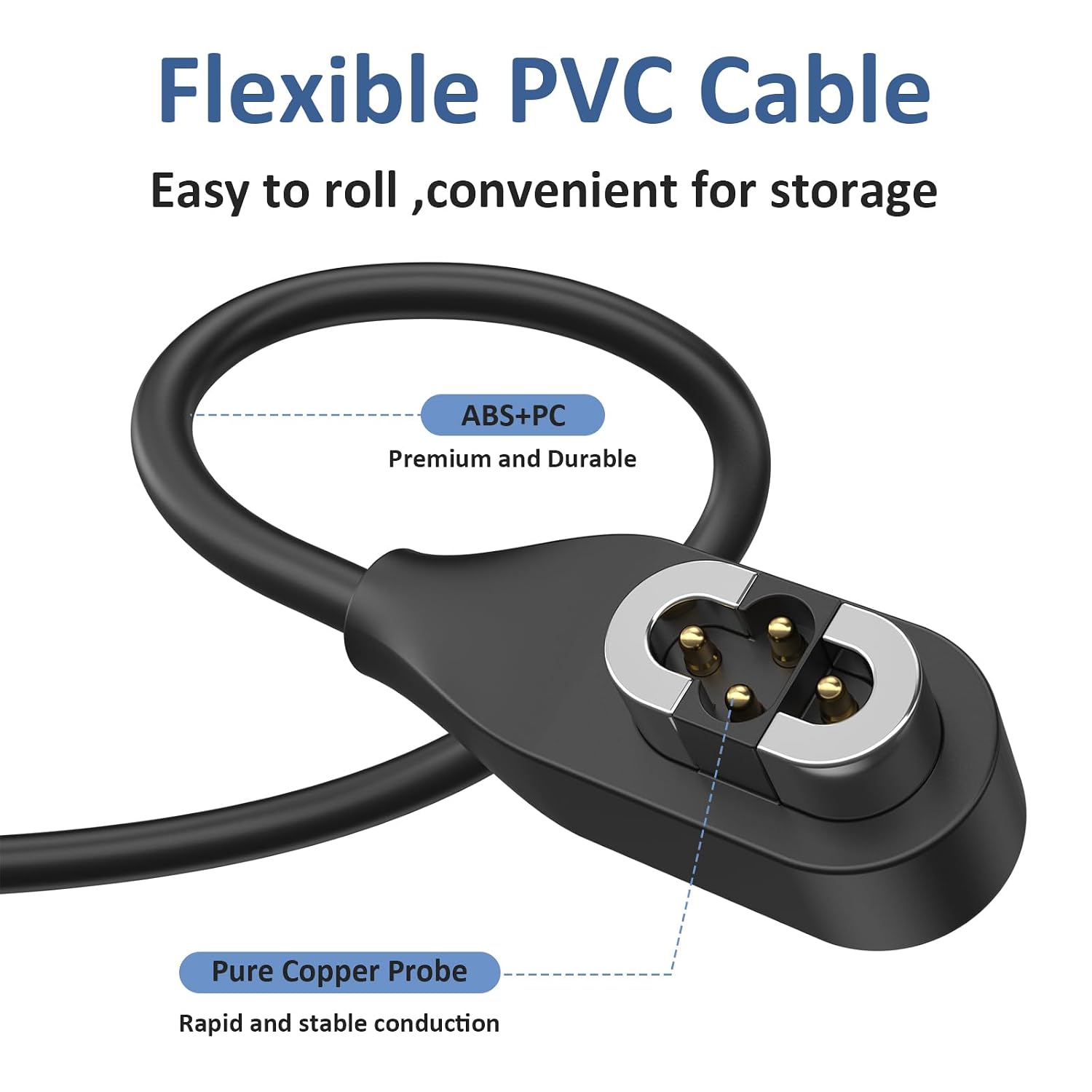 Lot #: 0766 4-Pin Magnetic Connector Replacement Charger Cord - Image 2