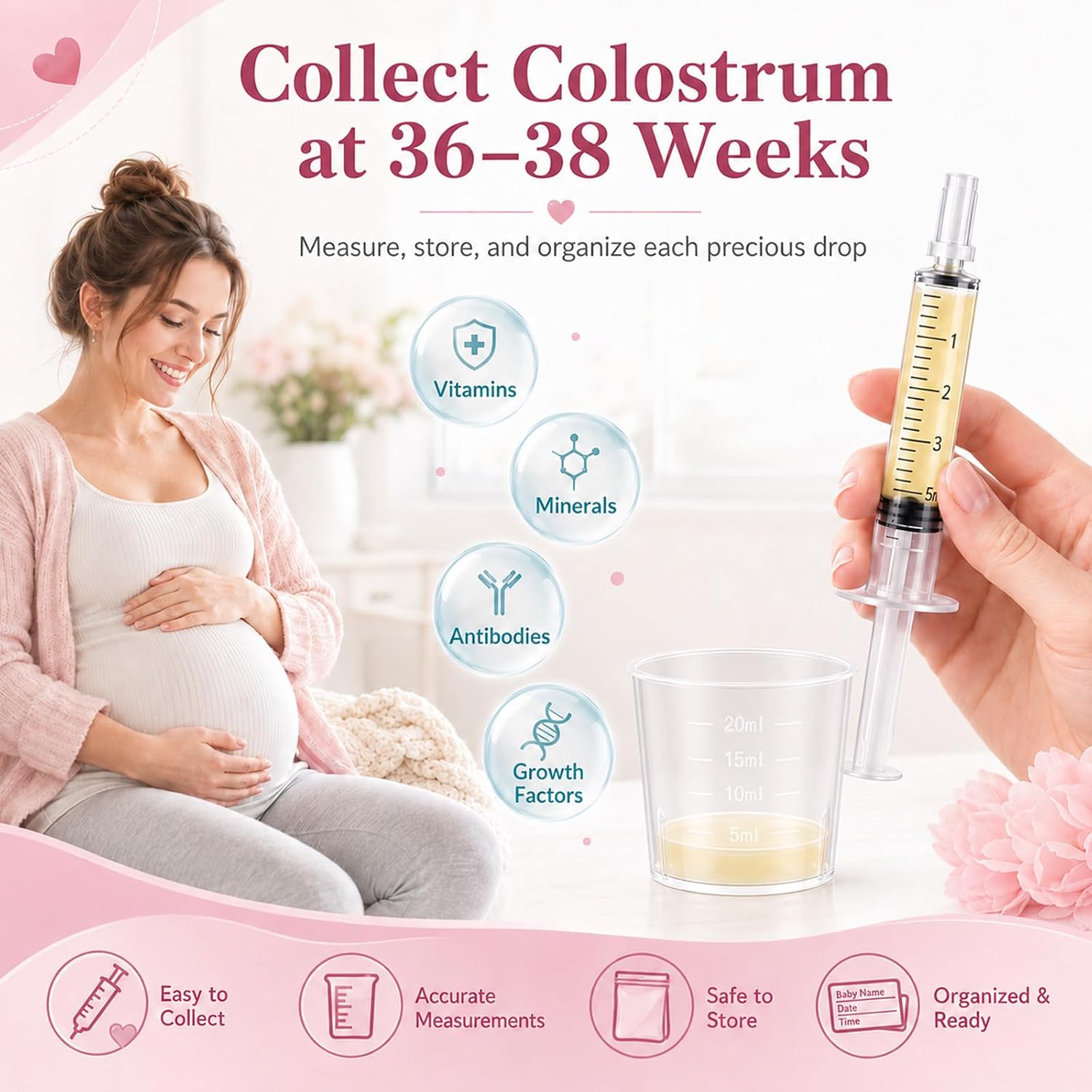 Lot #: 1231 50 Pcs Colostrum Collector Set 1ml Breast Milk Collector - Image 2