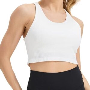 Lot #: 2477 ALONG FIT Womens Seamless Ribbed Longline Sports Bra