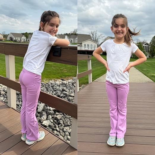 Lot #: 2018 BIG ELEPHANT Girls Flare Leggings with Pockets - Image 3