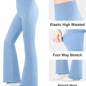 Lot #: 2073 BIG ELEPHANT Girls Flare Leggings with Pockets