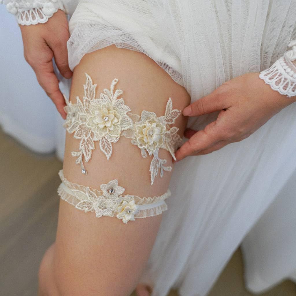 Lot #: 0344 Bride Lace Flower Appliques - Image 2