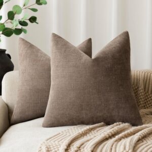 Lot #: 0633 Foindtower Solid Textured Chenille Throw Pillow Covers