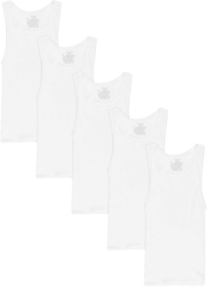 Lot #: 1232 Hanes Toddler Boys Tank 5-Pack