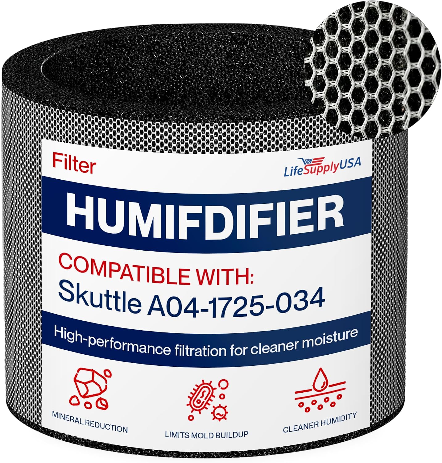 Lot #: 0171 LifeSupplyUSA Humidifier Evaporator Pad