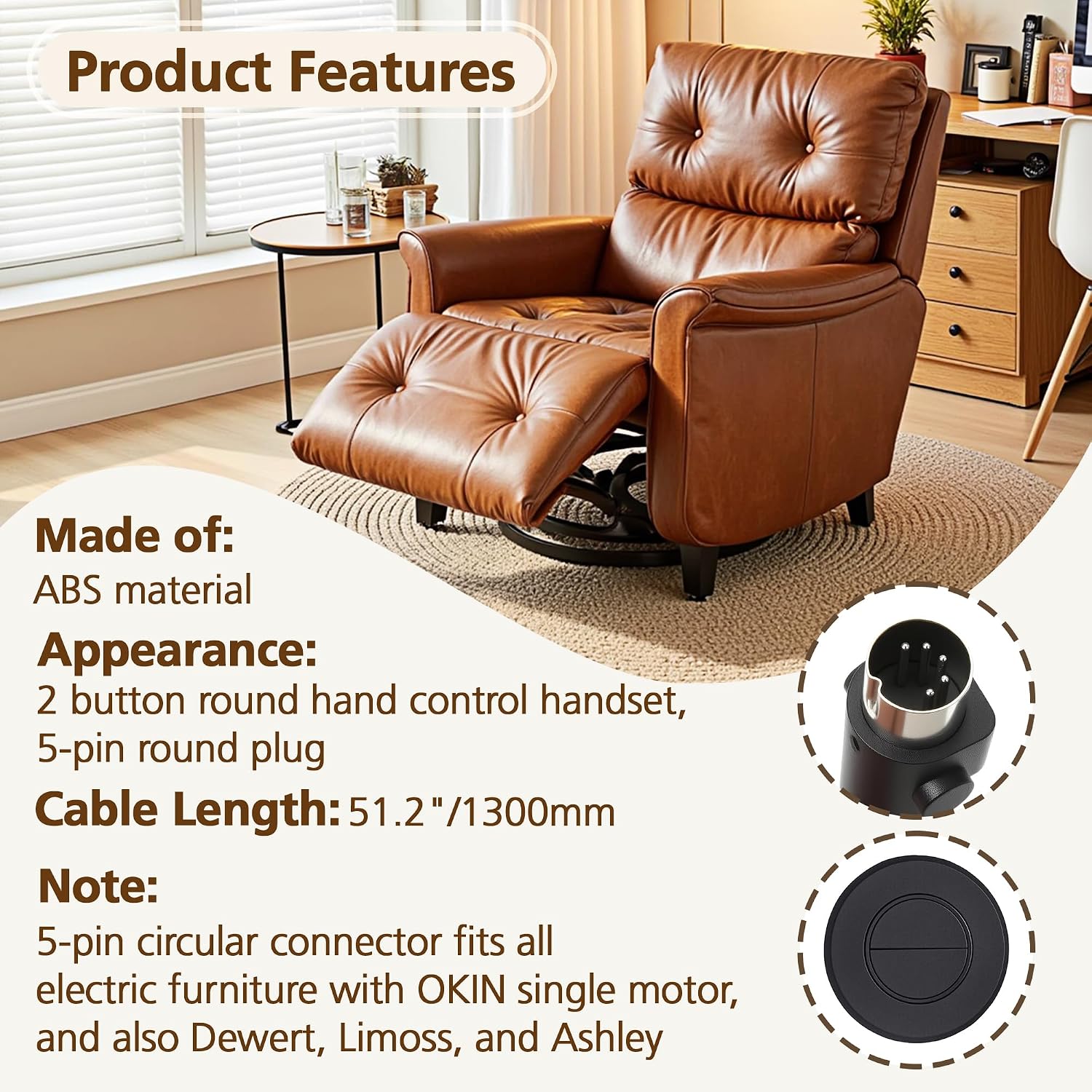 Lot #: 2122 Okin Recliner Replacement Parts - Image 2