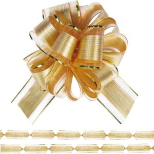 Lot #: 498 2 Pack Large Pull Bow Gift Wrapping bows (Gold)