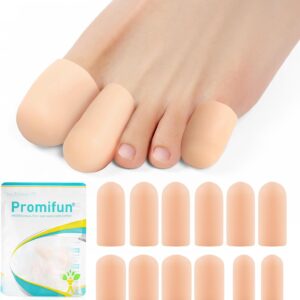 Lot #: 1999 Promifun Silicone Toe Protectors, Colour: Skin colour, Size:Hammer Toes Lg, 6pack