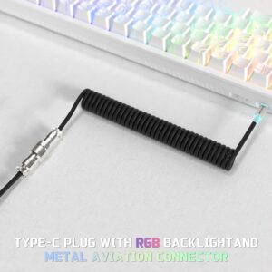 Lot #: 1965 Ultra Custom Coiled USB C to A Cable for Mechanical Keyboard